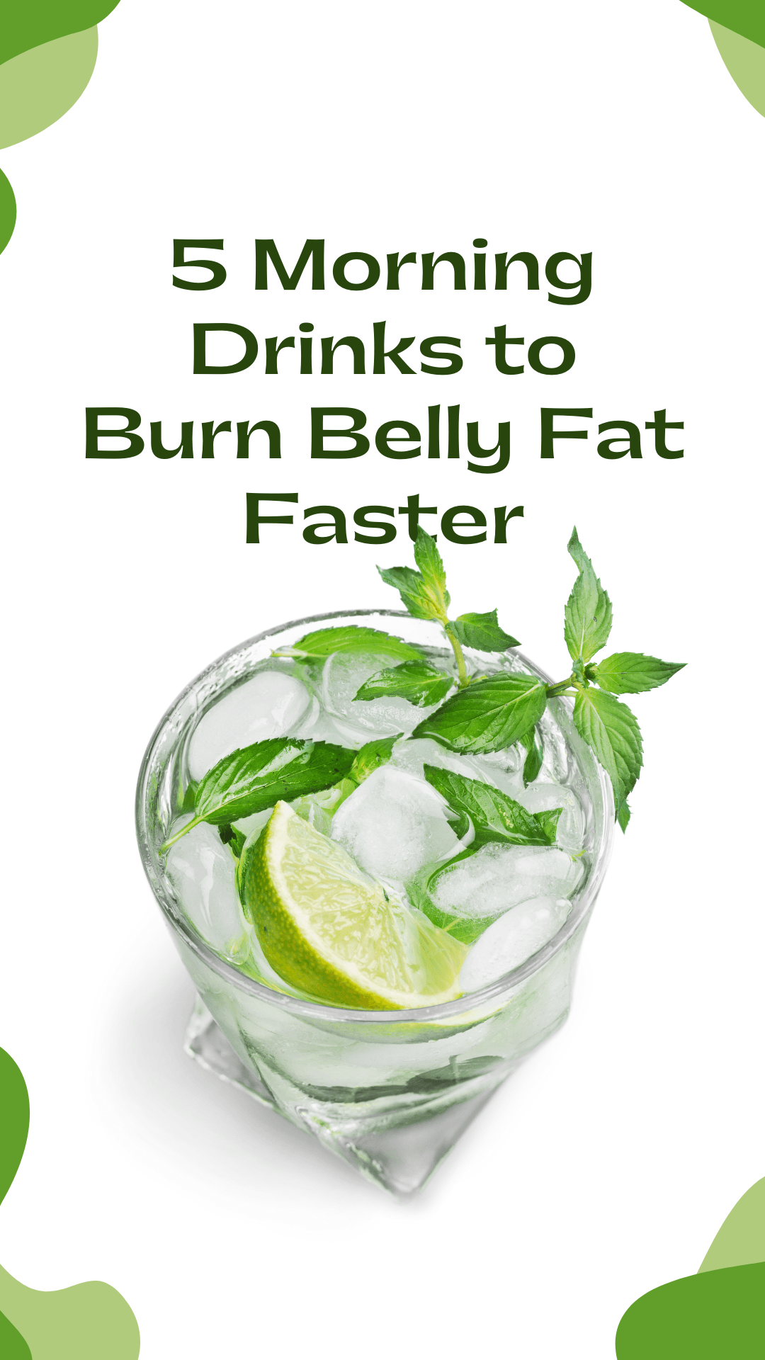 Top view of Ayurvedic fat-burning morning drinks with lemon, tulsi, and spices