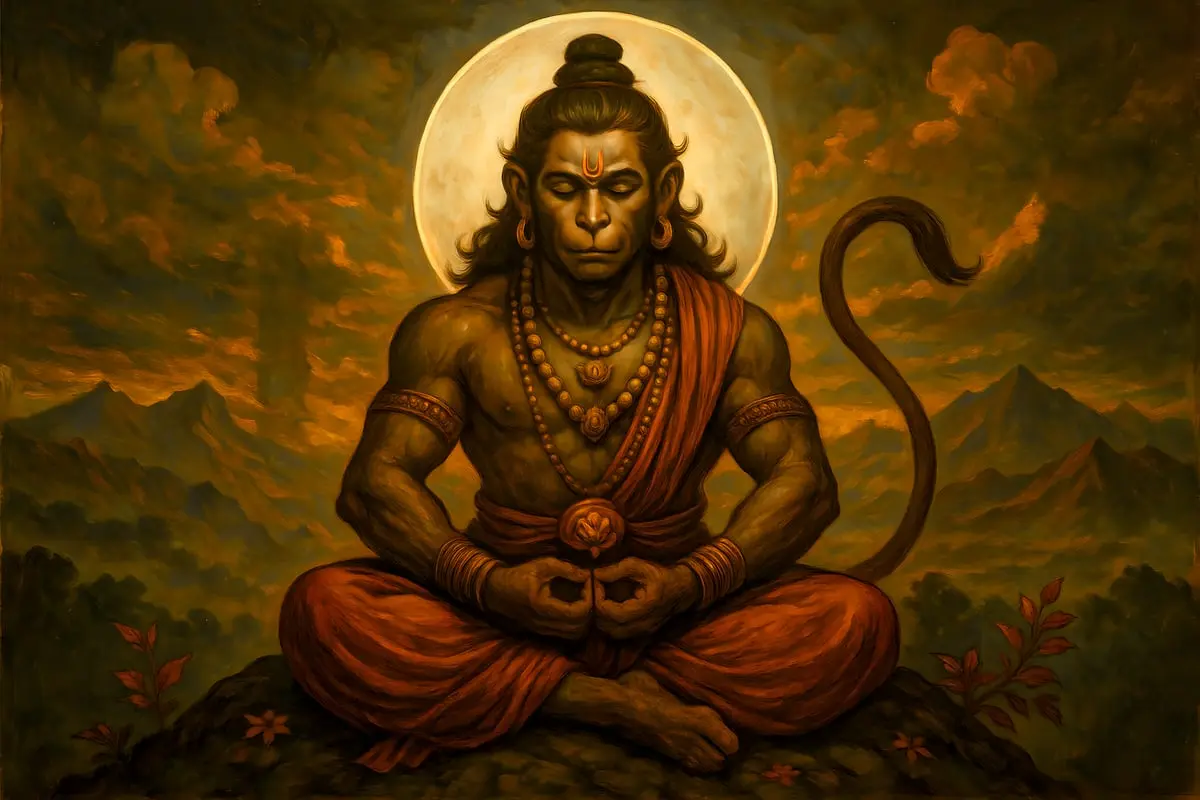 Lord Hanuman Meditation Wallpaper