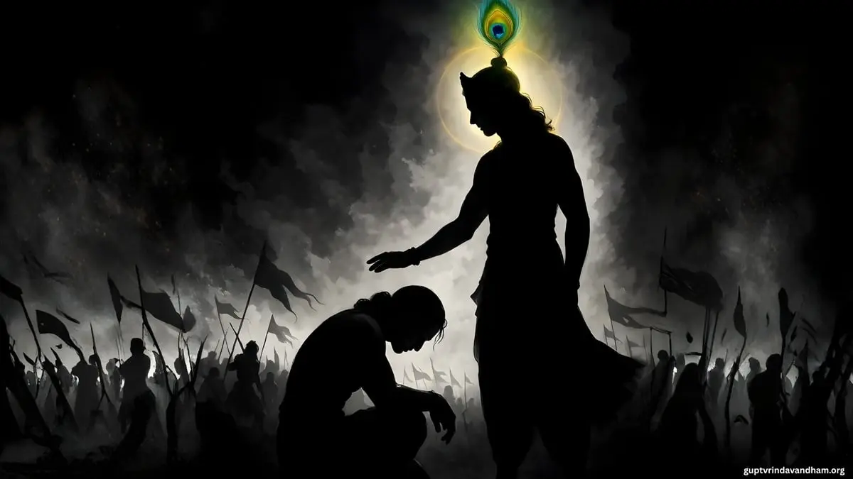 Krishna Arjun Kurukshetra Wallpaper