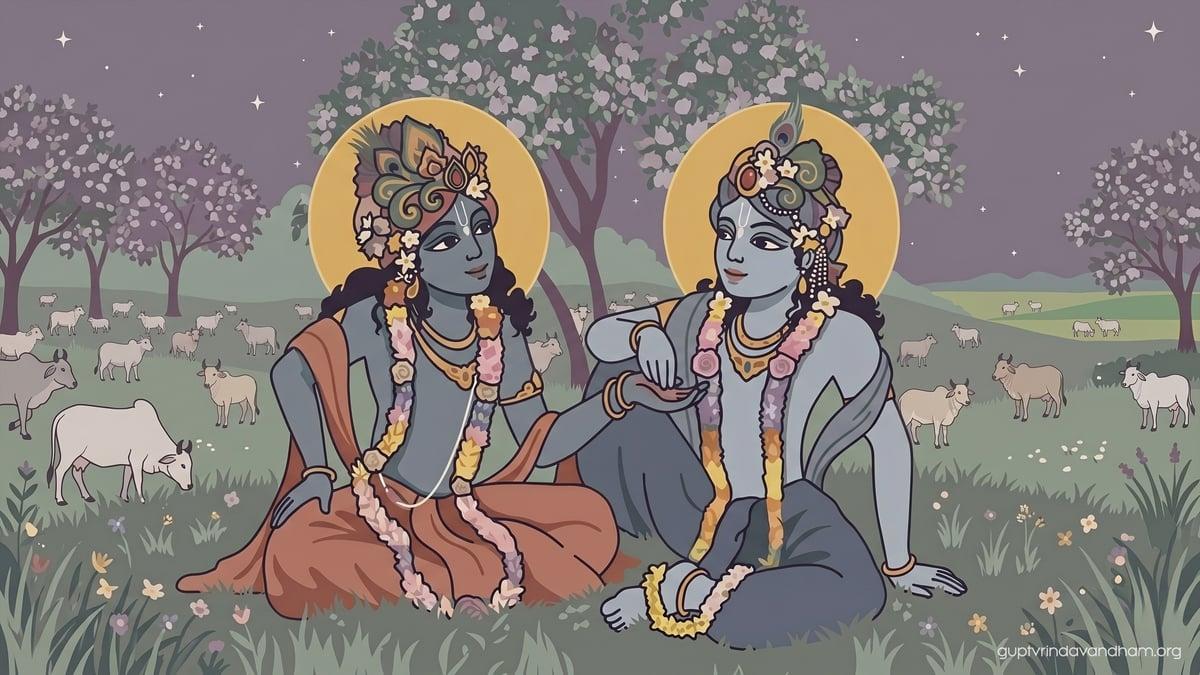 Krishna Balaram Vrindavan Starlit Leela
