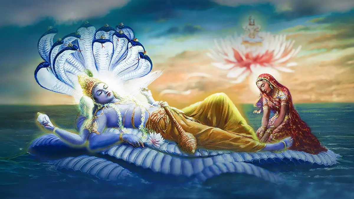Lord Vishnu Lakshmi Shesha Nag