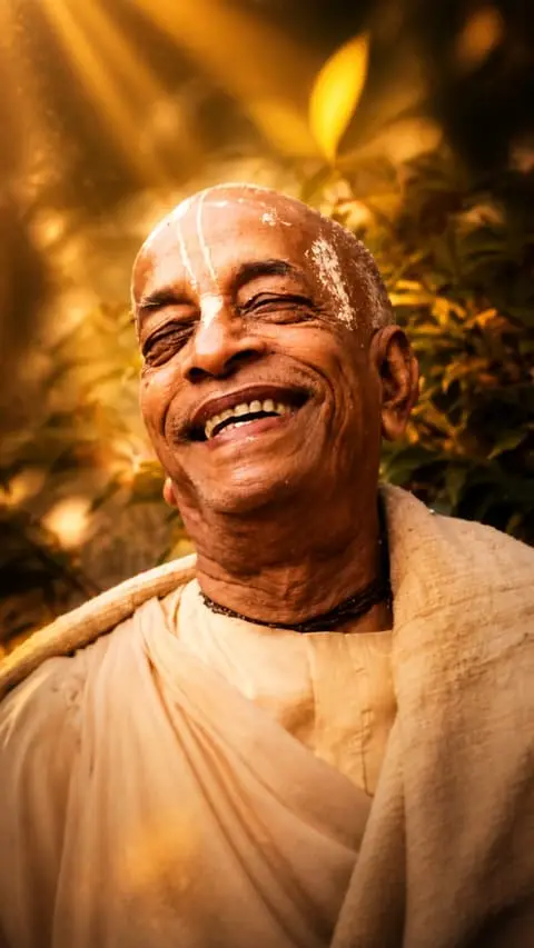 Srila Prabhupada Golden Smile Wallpaper