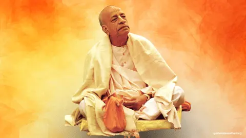 Srila Prabhupada Sitting Peaceful Wallpaper