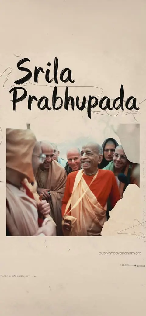 Srila Prabhupada Blissful Disciples Vintage Photo