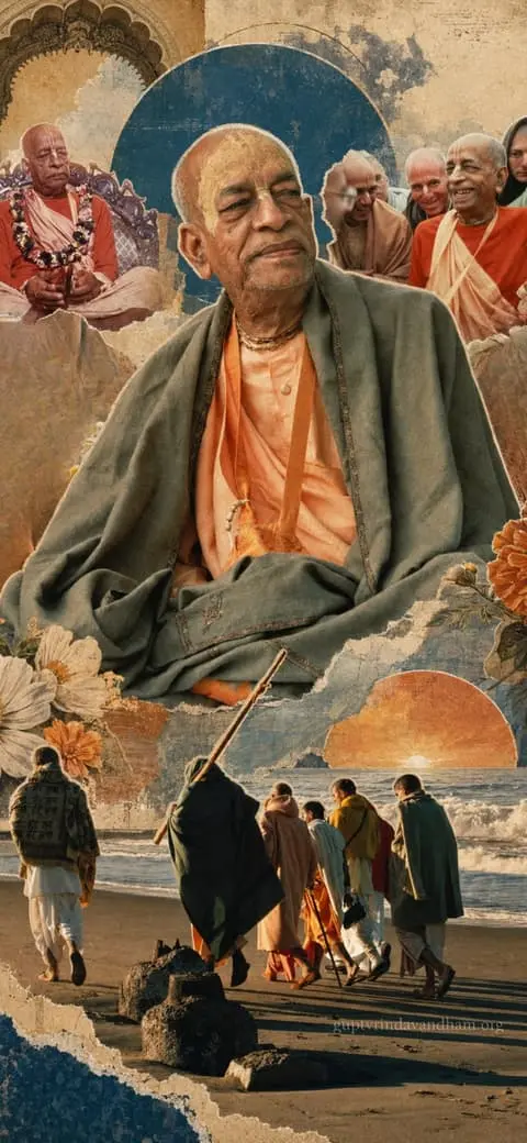 Srila Prabhupada Mission Vintage Collage