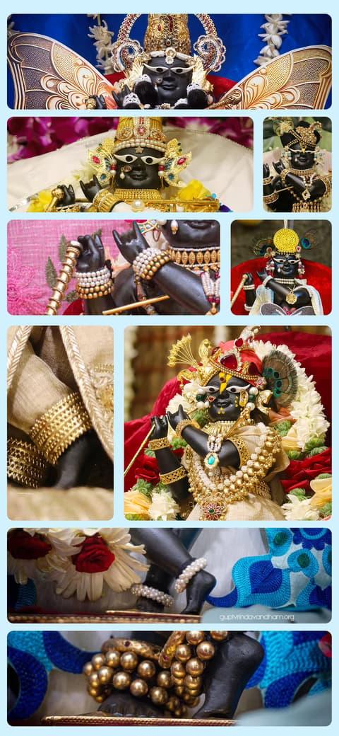 Radharaman Ji Divine Shringar Collage