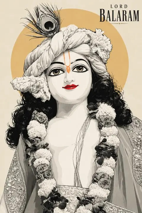 Sri Balaram Purnima Deity Portrait Art
