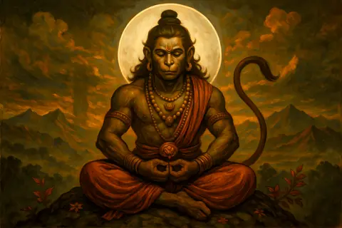 Lord Hanuman Meditation Wallpaper