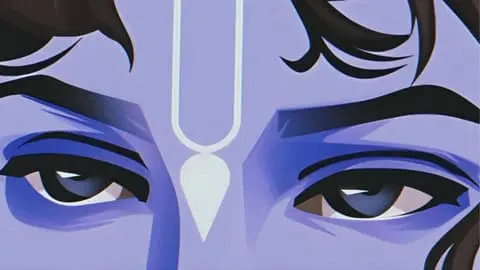 Krishna Eyes Close-up