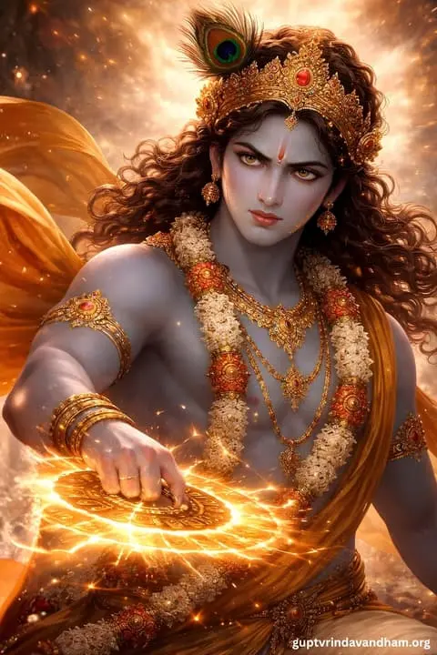 Krishna Sudarshan Chakra Mobile Wallpaper