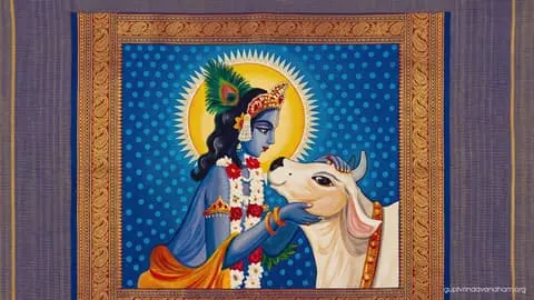 Govinda Krishna Sacred Cow Textile