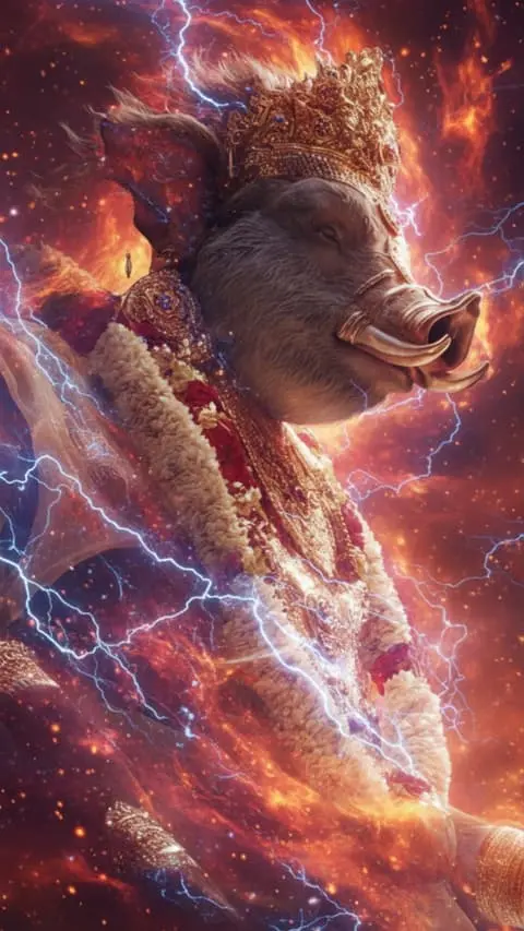 Varaha Avatar Cosmic Fire