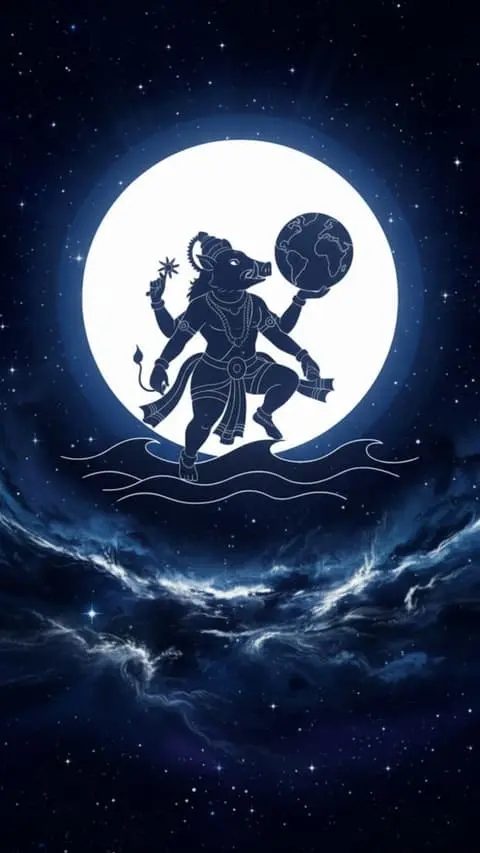Lord Varaha Rescuing Earth