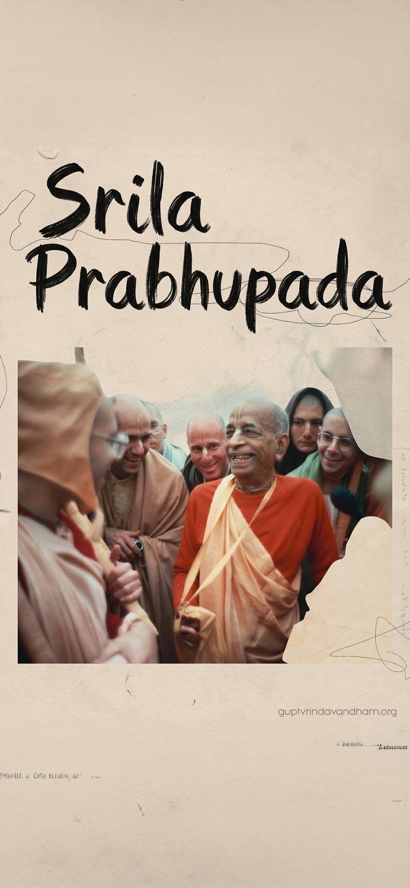Srila Prabhupada Blissful Disciples Vintage Photo
