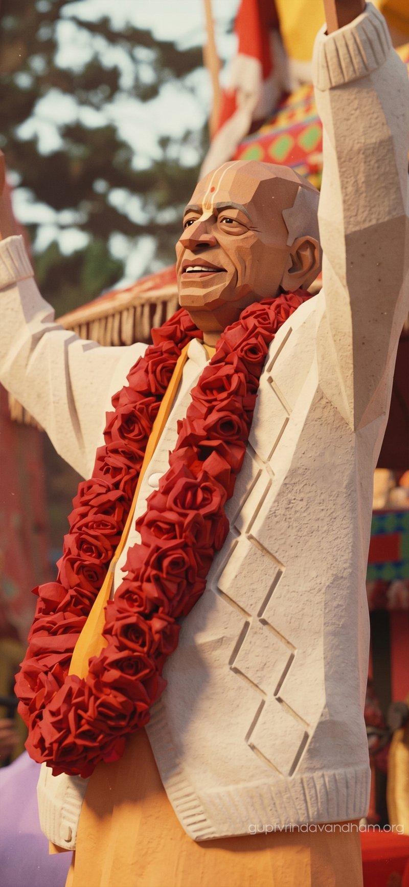 Srila Prabhupada Kirtan Joy 3D Art