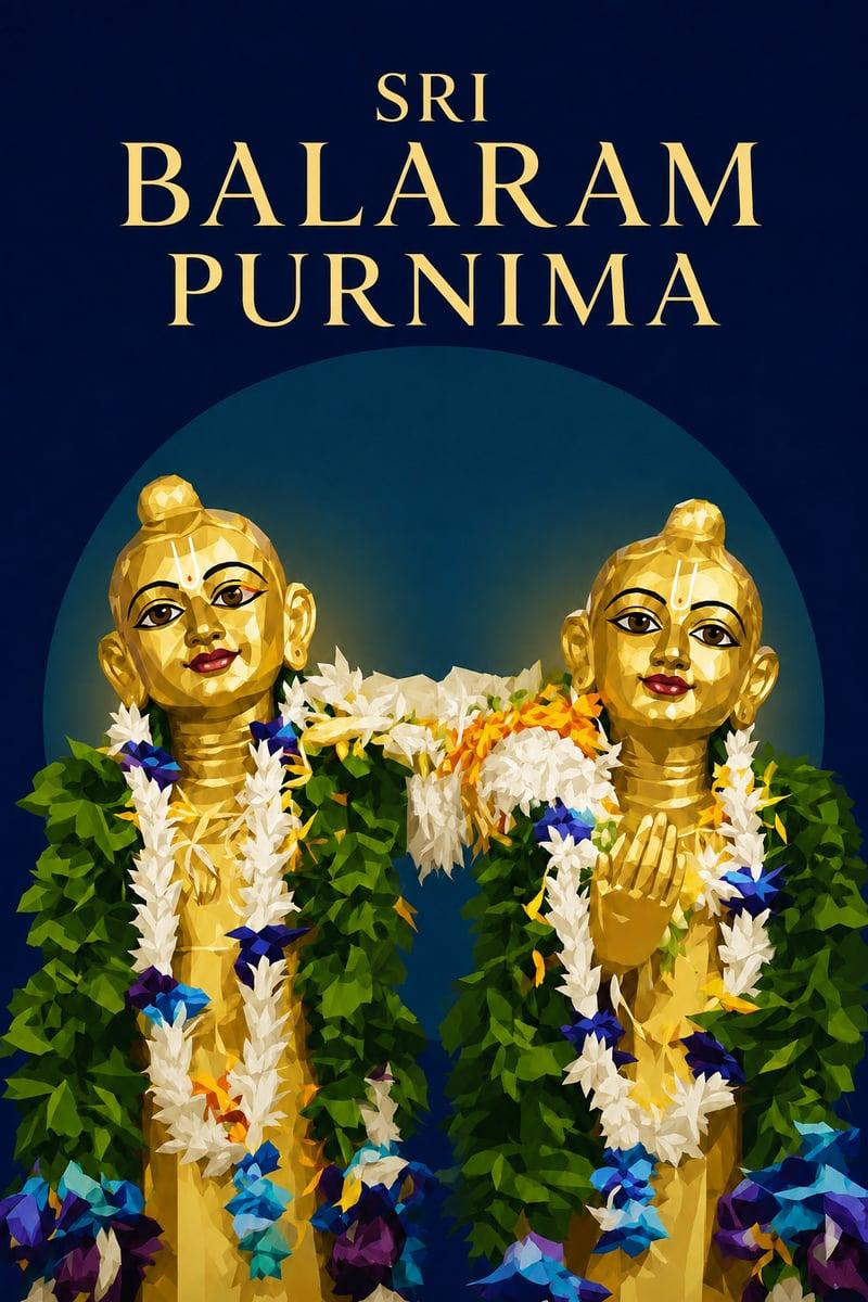 Krishna Balaram Golden Deities Art
