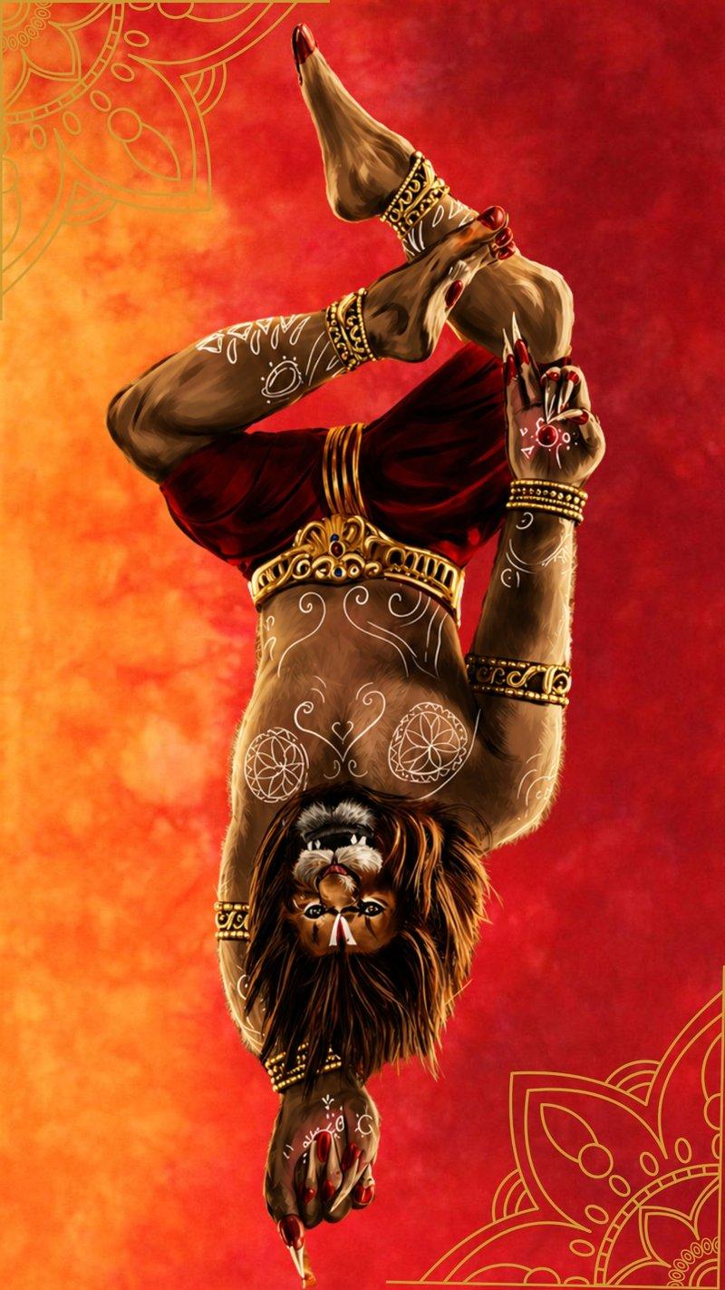 Lord Narasimha Dev Fierce Art