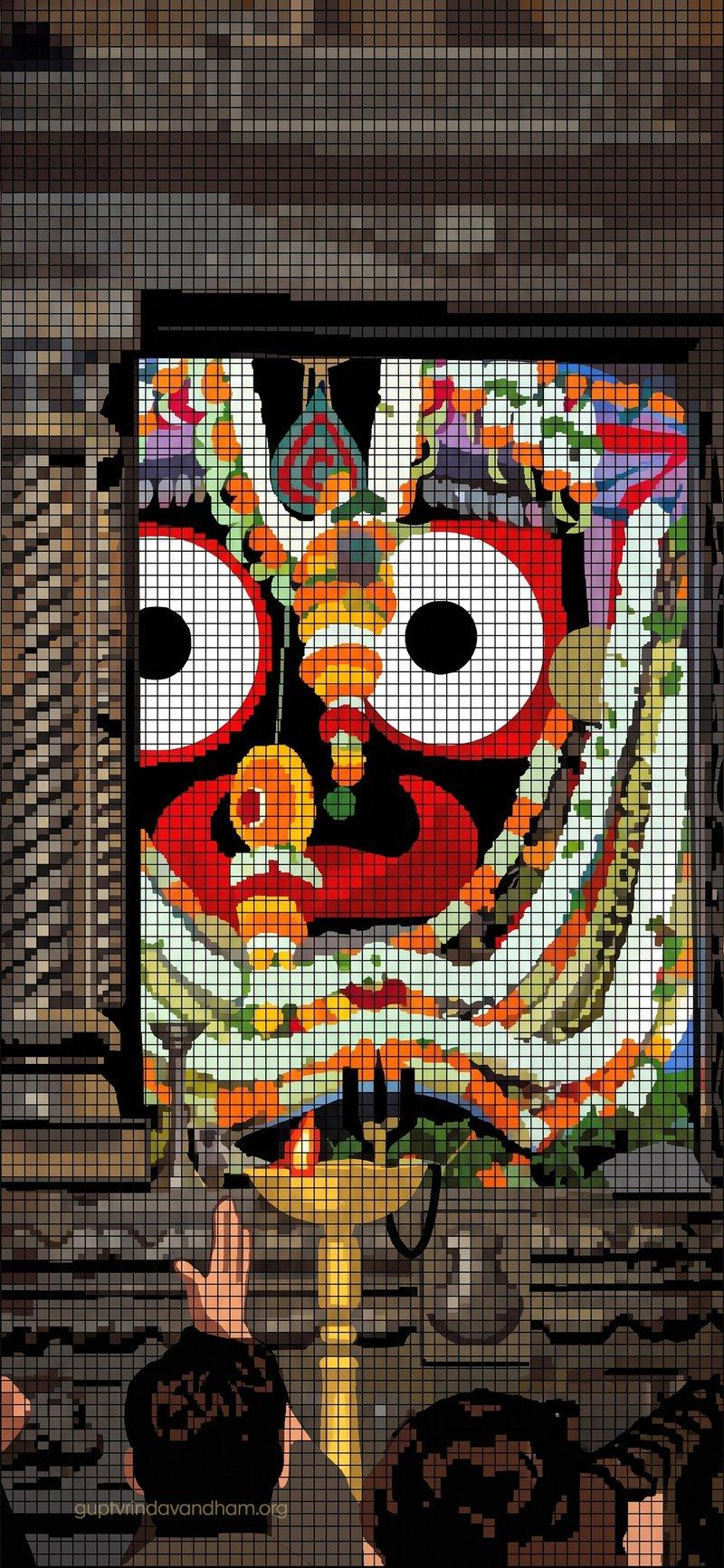 Jagannath Ji Vibrant Pixel Art Darshan