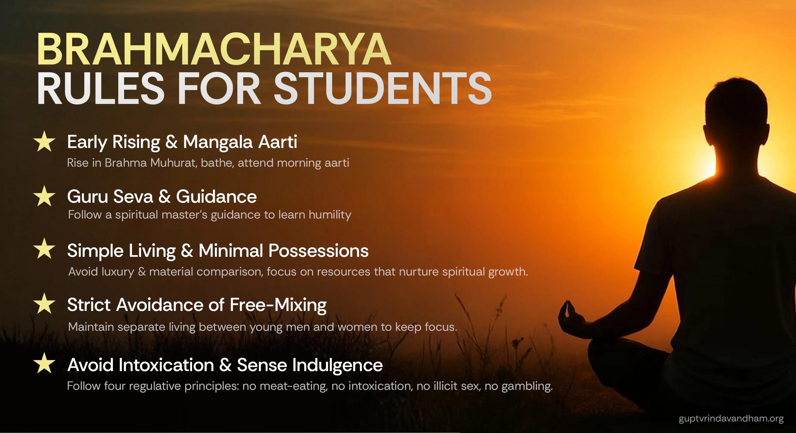 Brahmacharya Rules for Students