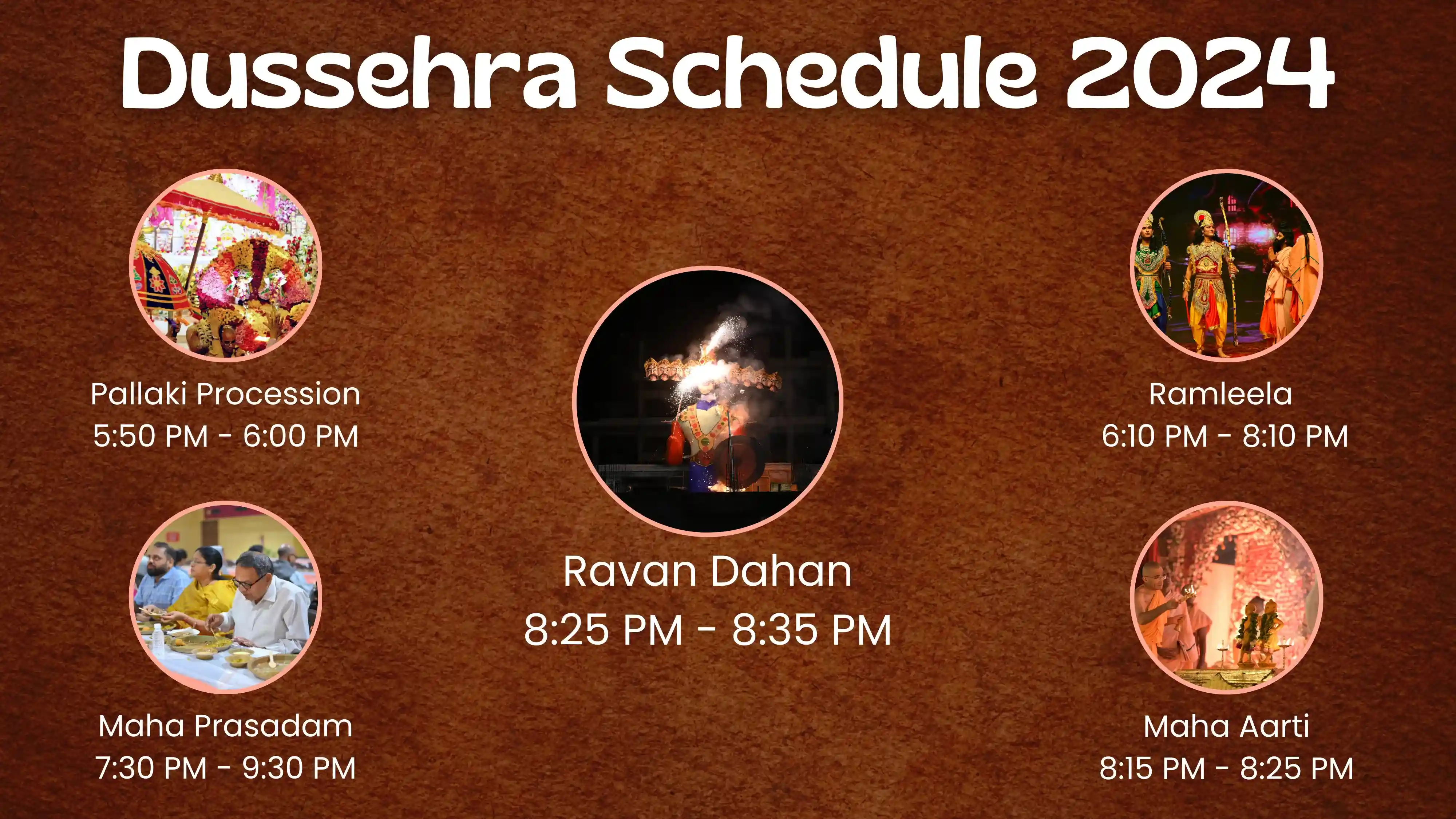 Schedule of Dusehra Celebration at Gupt Vrindavan Dham